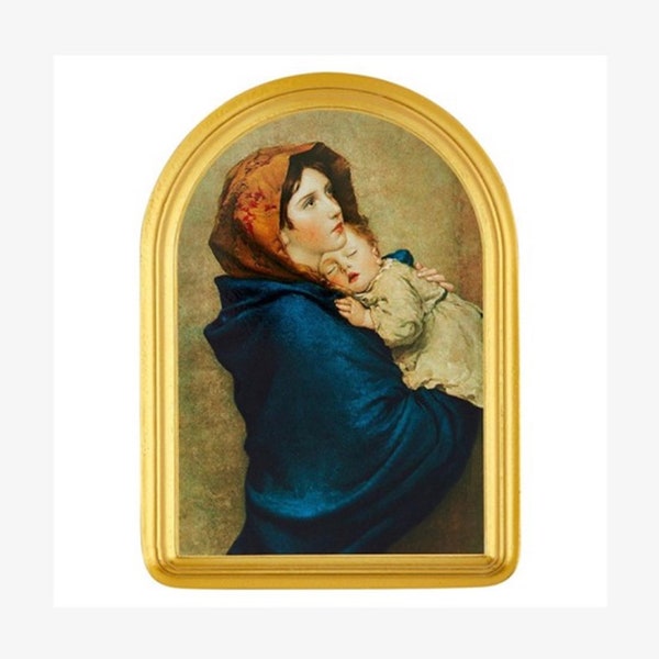 Madonna of The Streets Wood Wall Plaque Catholic Faith Devotional Religious Art Ferruzzi Madonnina