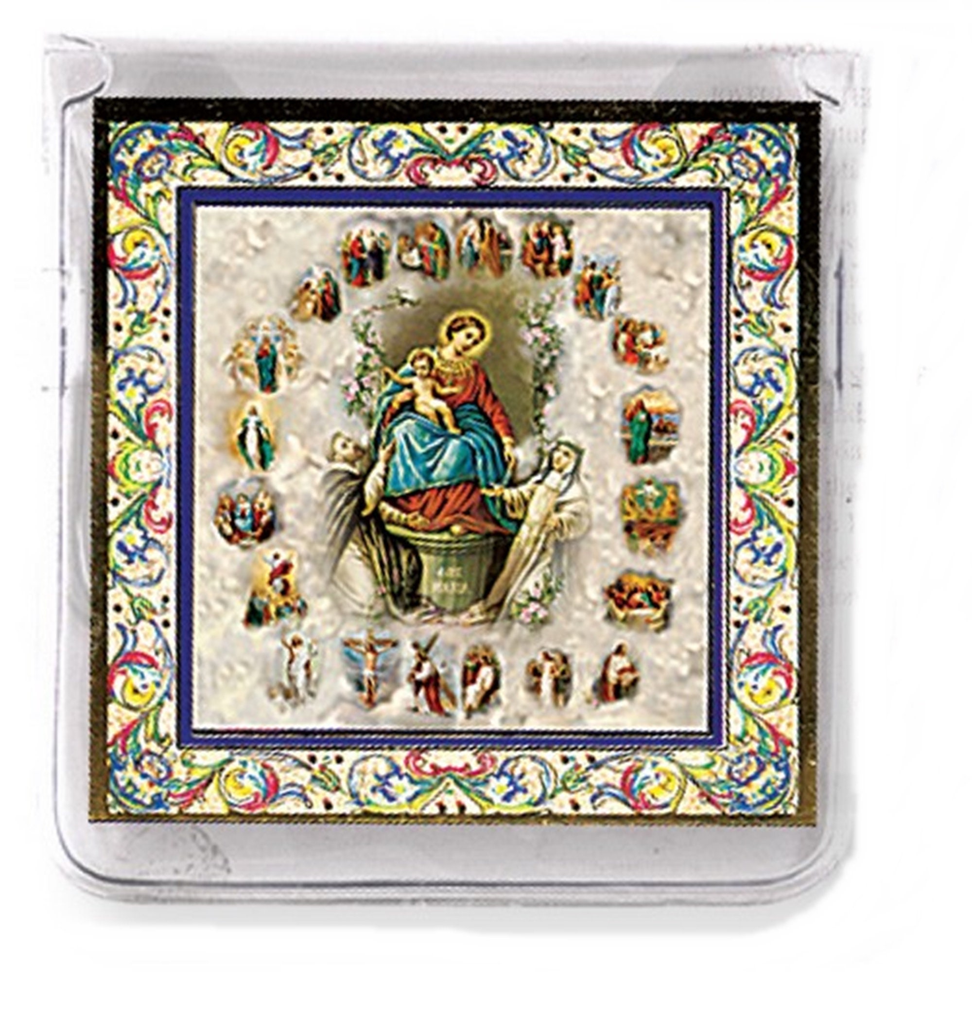 Italian Pocket Statue Our Lady of the Rosary Blessed Virgin Mary ...