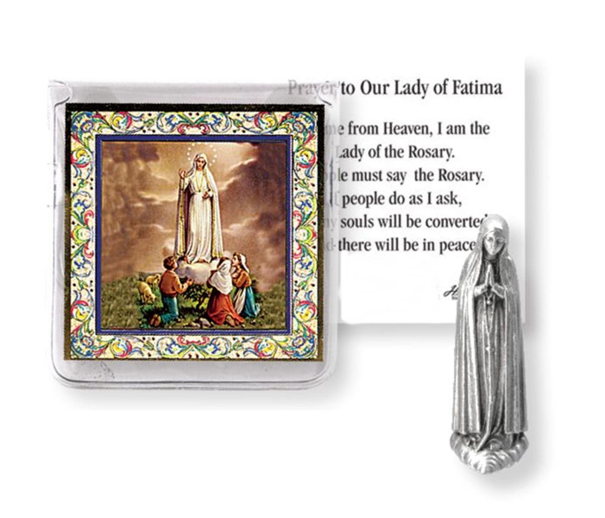 Italian Pocket Statue Our Lady of Fatima Blessed Virgin Mary