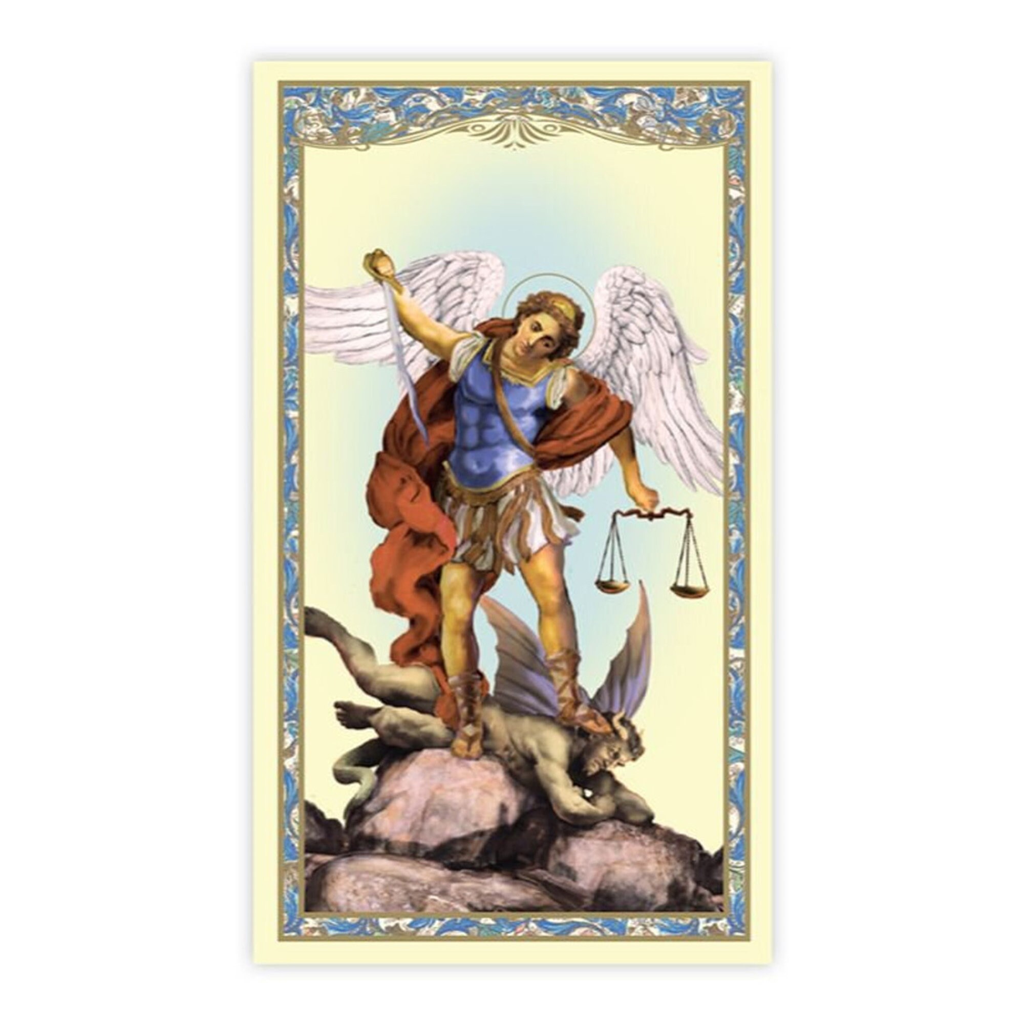 St Michael the Archangel Holy Card Catholic Prayer Protection From ...
