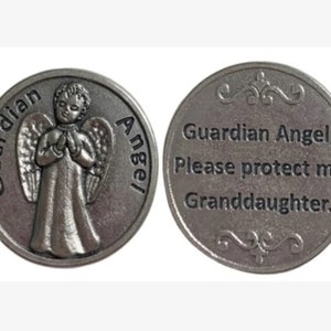 Granddaughter Guardian Angel Prayer Token Pocket Prayer for Safety and Protection