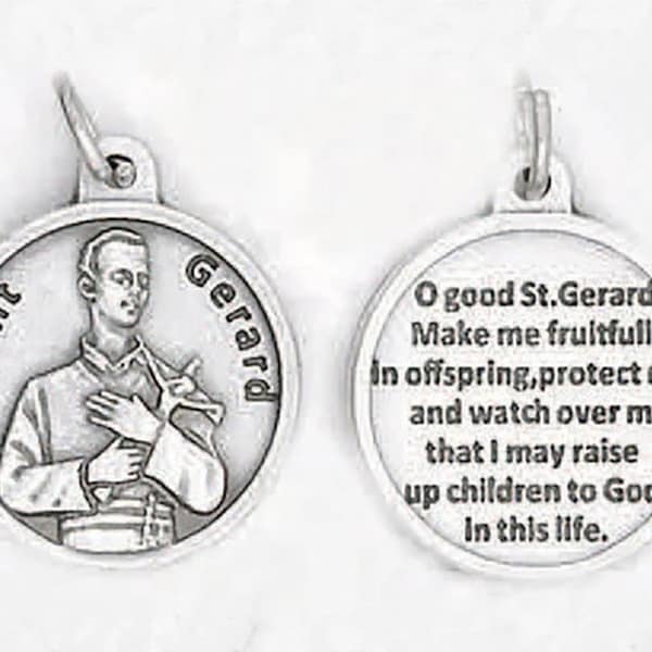 St Gerard Medal Patron of Pregnancy & Fertility Prayer For Pregnancy Safe Delivery 3/4" Catholic Charm Jewelry Supply
