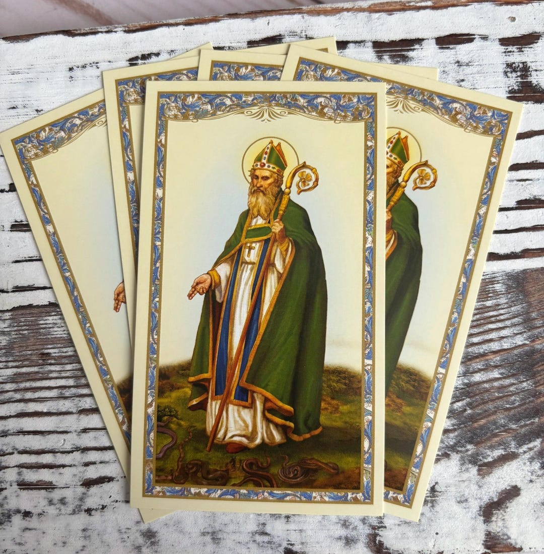 St Patrick Irish Blessing Holy Prayer Card Catholic Faith - Card Stock ...