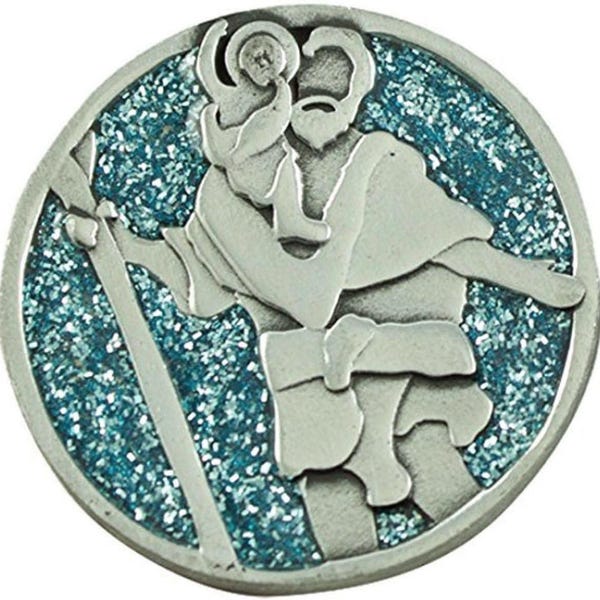 St Christopher Patron Saint of Travel Prayer Coin Pocket Token Healing Prayer Companion Coin
