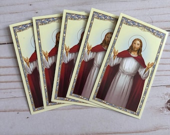 The Lord's Prayer Holy Prayer Card Religious Faith - Card Stock  Set of 5