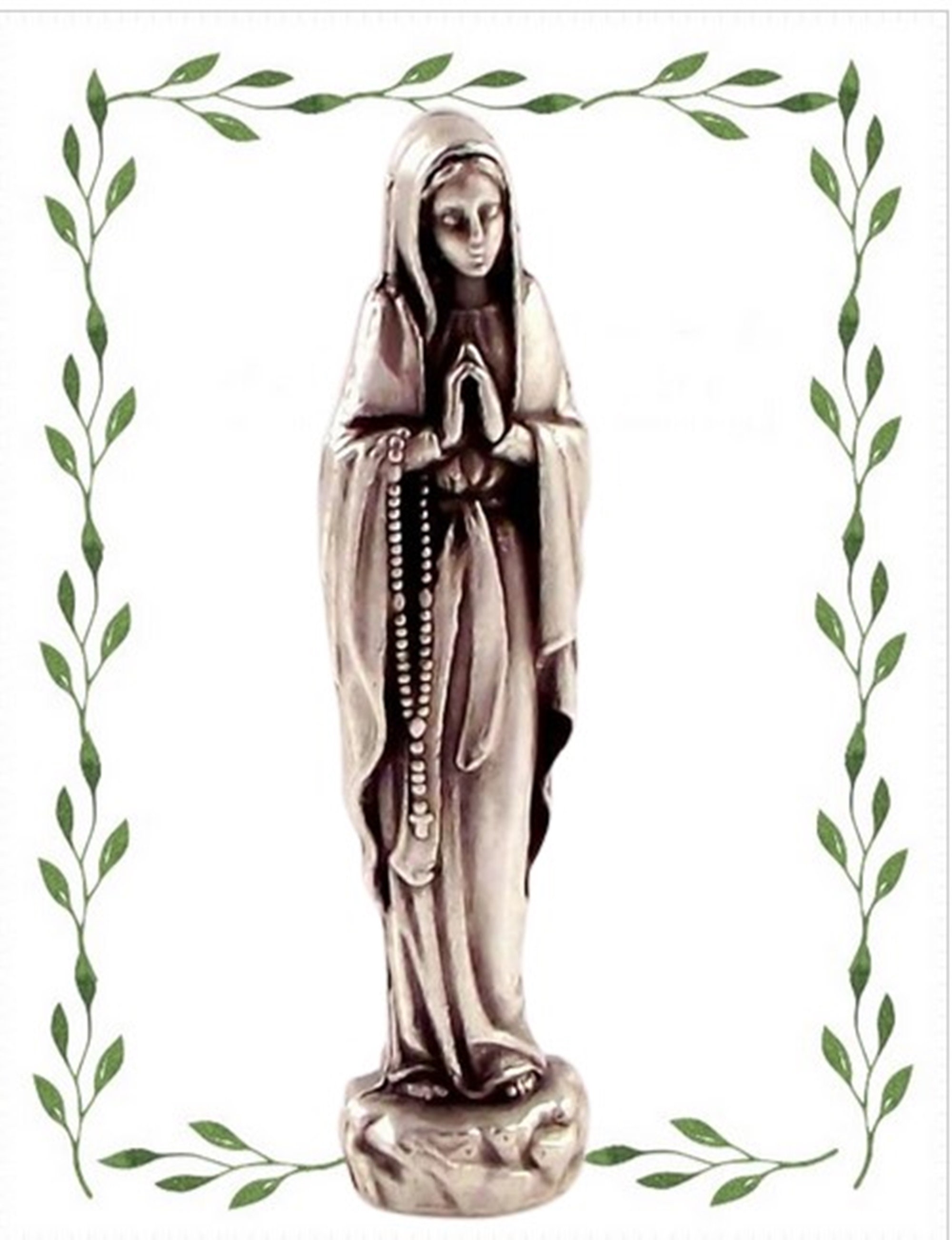 Italian Pocket Statue Our Lady of the Rosary Blessed Virgin Mary ...