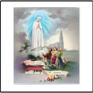 Our Lady of Fatima 8 x 10 Ready To Frame Print Photo Catholic  Wall Art Virgin Mary