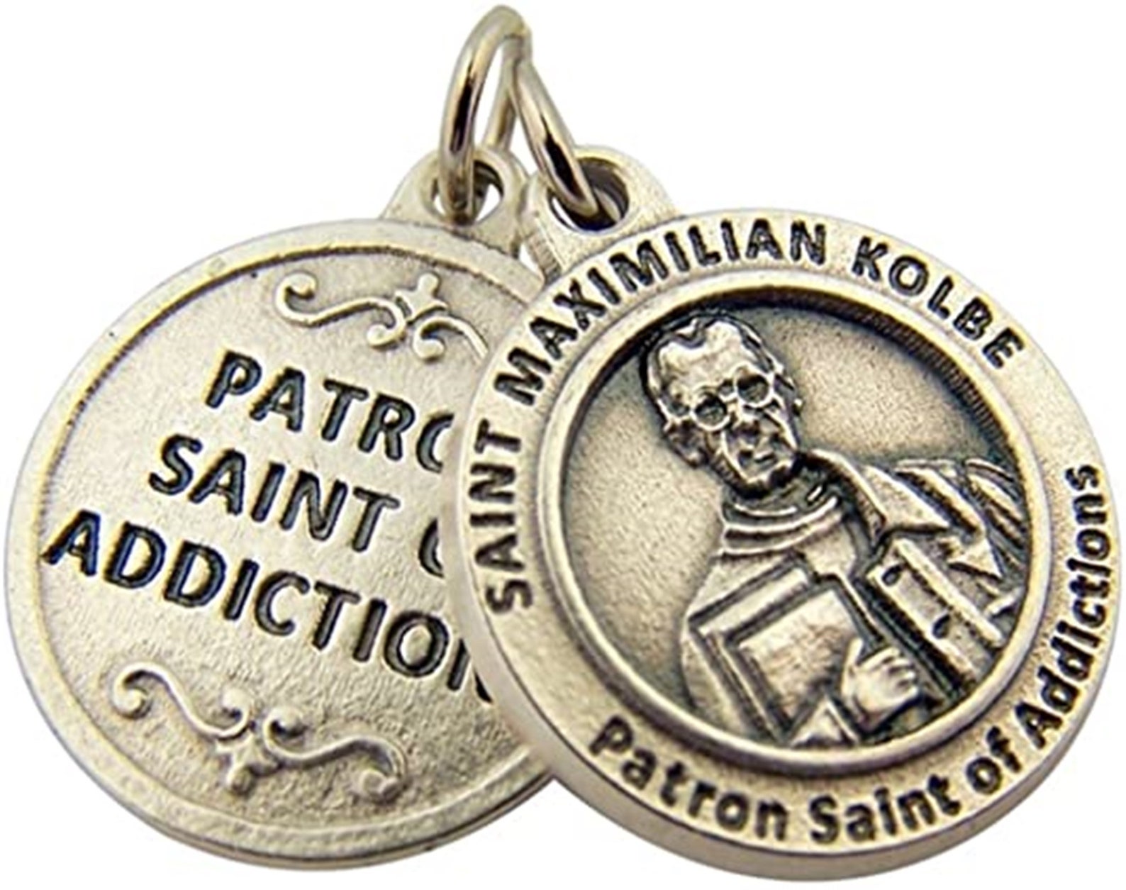 St Maximilian Kolbe Medal Patron Saint of Addictions Catholic Pendant ...