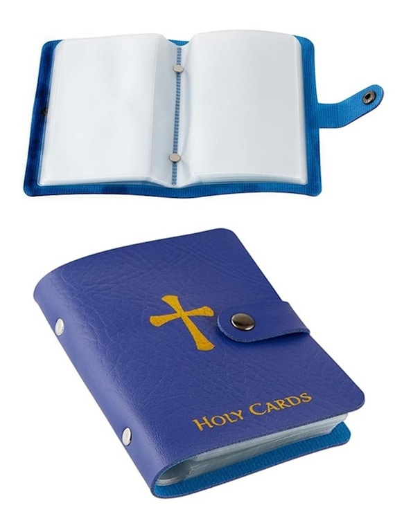 holy card binder WIlliam J. Hirten Company White and Gold Leatherette Prayer allowing you to bring them with you and have them at your fingertips when you need them WIlliam J. Hirten Company Maroon