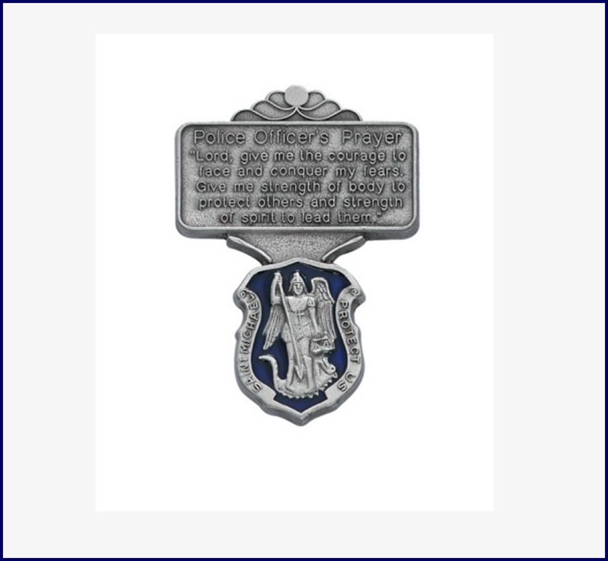 Archangel Saint Michael Police Badge Visor Clip – Catholic Travel Protection Car Gift - View #6