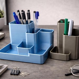 Modern Desk Organizer: Sleek Pen & Pencil Holder