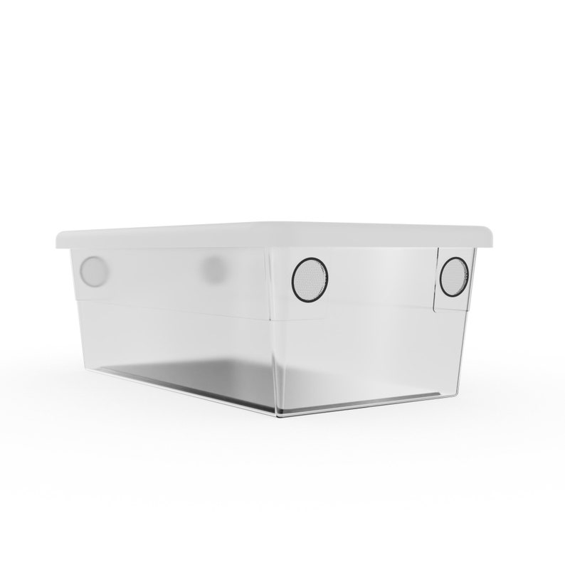 Vented Enclosure 6 Quart Container Terrarium Vivarium for Reptiles