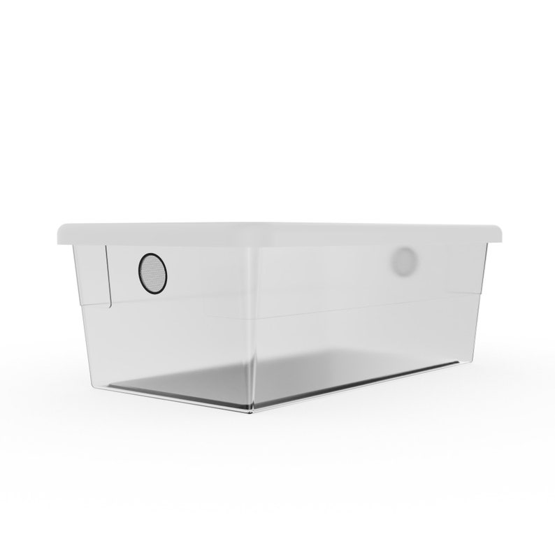 Vented Enclosure 6 Quart Container Terrarium Vivarium for Reptiles