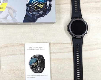 Smart Watch Men 480mAh Heart Rate Monitor Blood Oxygen IP68 Waterproof Outdoor Timer Weather Sport Smartwatch