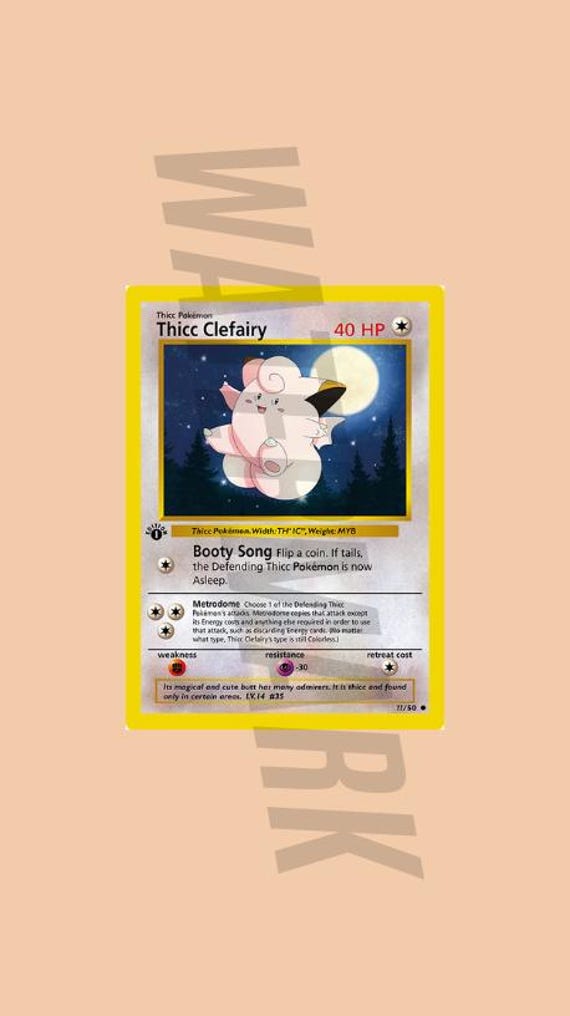 THICC Clefable and THICC Clefairy (digital Files) - Etsy