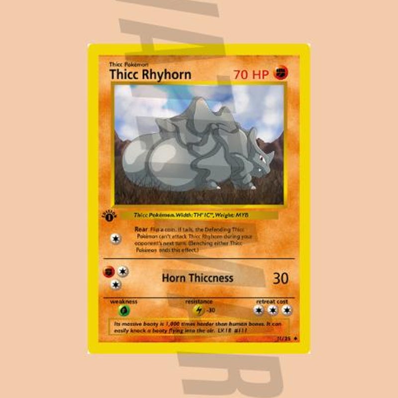Thick Charizard Card - Etsy
