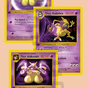 THICC Abra and THICC Kadabra, Alakazam set (Digital Files)