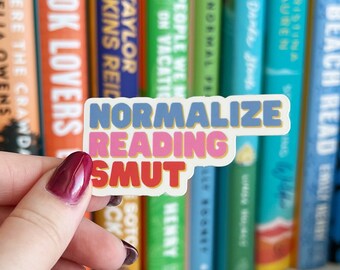 Normalizar la pegatina Smut de lectura / Pegatina librería / Regalos para lectores / Accesorios Kindle / Amante de los libros
