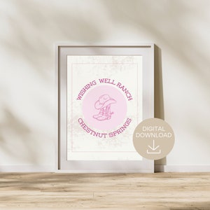Vintage Wishing Well Ranch Print | Chestnut Springs Series | Digital Download | Art Print | Bookish | Gifts for Readers | Book Lovers