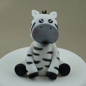 Fondant zebra bolo topper festa de aniversário zebra fondant zebra chá de bebê safari bolo topper selva decoração do bolo safari chá de bebê