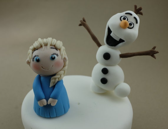 Fondant Frozen toppers per torta fondente Elsa fondente Olaf torta di  compleanno topper Olaf decorazione torta Elsa torta decorazione tema torta  congelata -  Italia