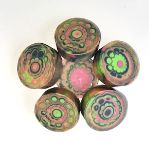 Florals and Fruits Kaleidoscope Goat Milk Handmade Soap Bar | All Natural Cocoa Butter, Essential Oil | Christmas Gift, Wedding Favor