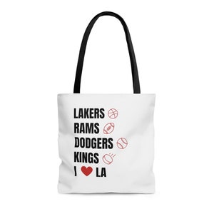 I love LA sports tote, Tote bag gift for her, Tote bag gift for him, Los Angeles bag, Los Angeles tote bag, Sports bag for kids, Sports bag