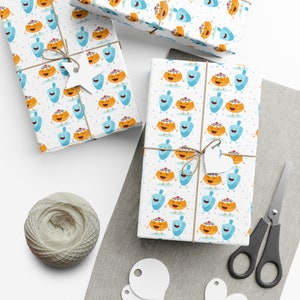 Jelly Donut + Dreidel Happy Hanukkah Gift Wrap, Chanukah Gift Wrapping Paper, Hanukkah gift, Chanukah gift, Gifts for Hanukkah