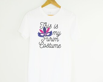 Purim Costume T-Shirt, Festive Mask Tee