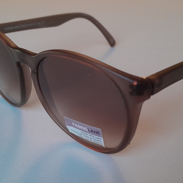 True Vintage Brown Oval Sunglasses 1980's Fabris Lane  Womens Mens 130mm Temple Unisex Italian Designer