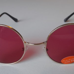 Pink 60s Lennon Style Glasses Costume Accessory main image 1