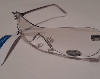 Gafas de sol True Vintage Move, cara pequeña, lente transparente, pantalla envolvente, años 90, para niños