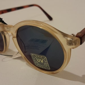 True Vintage Katzenauge-Sonnenbrille 1990 Schildpatt zweifarbiger Damenrahmen 125 mm Bügel