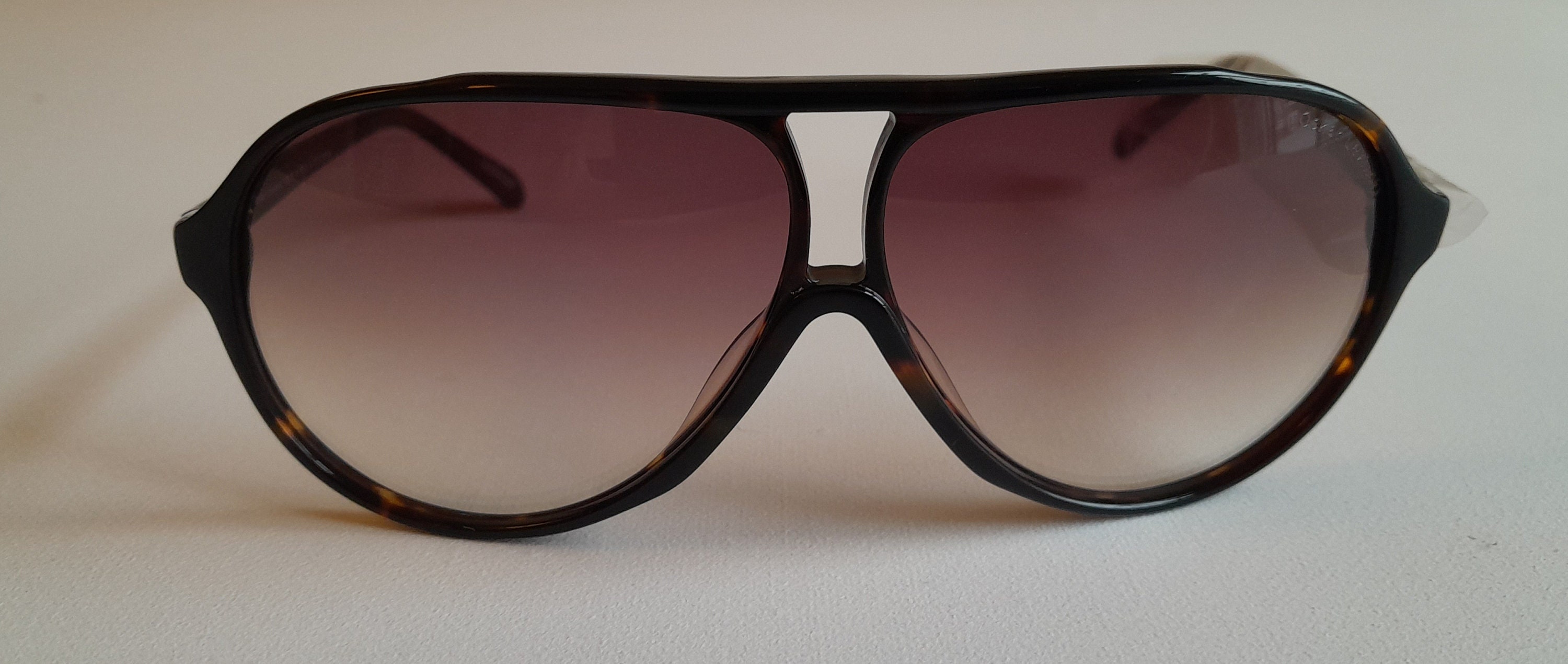 Vintage Designer Tortoiseshell Sunglasses Aviator Brown 