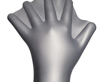Guantes de natación de silicona con red plateada, guantes de entrenamiento de resistencia para natación, talla pequeña, para adultos, buceo, unisex, para niños.