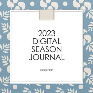 Digitales Journal mit Seasons Every Month Organisation für Notizbuch auf dem Computer für digitalen Planner