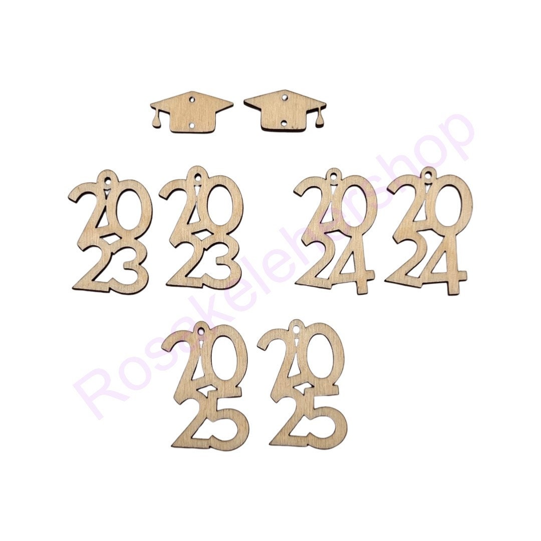 Senior Graduation Cap Dangle Blank Earrings-wood Hat - Etsy