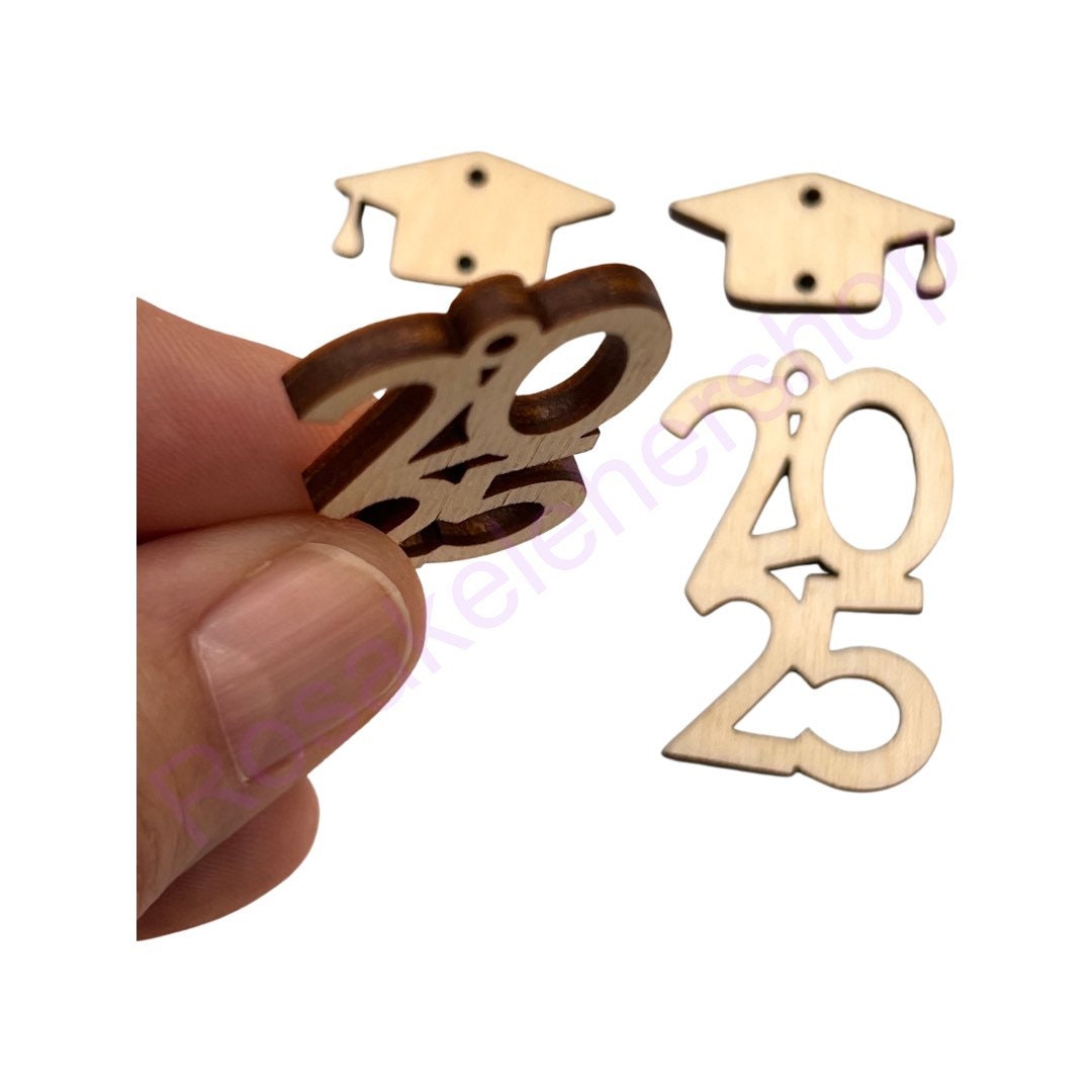 Senior Graduation Cap Dangle Blank Earrings-wood Hat - Etsy