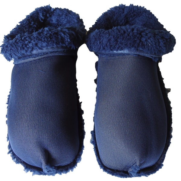 Insoles for Crocs Clogs Replacement Navy Blue Fur Insert Lining Shoe Inner Sole Warm Removable Furry Liners