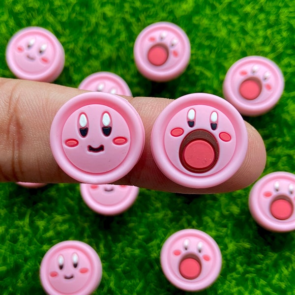 Cute Thumb Grips For Switch - Switch OLED - Switch Caps - Joy Con Caps - Kirby Cap - Kawaii Grip - Controller Thumb grip Cap - Pack of 2