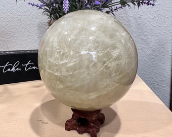 3.462 lbs Large Citrine Crystal Sphere