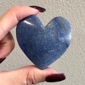 Blue Aventurine Heart Crystal Carving