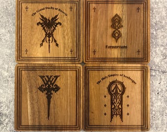 Final Fantasy XVI Themed Wooden Coasters