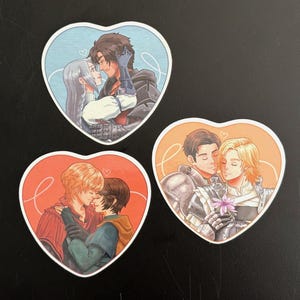 Final Fantasy XVI Couple Heart Magnets Clive X Jill, Joshua X Jote, Dion X Terence