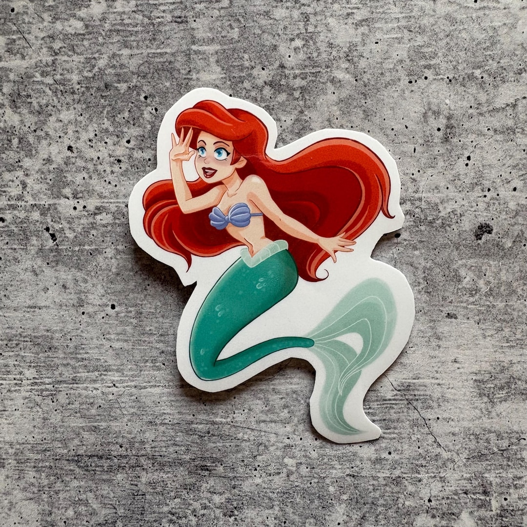 The Little Mermaid: Ariel Vinyl Sticker - Etsy