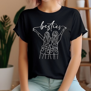 Plotterbestand Friends T-Shirt, Besties, BFF, Friends Shirt, digitaal downloadbestand, PNG