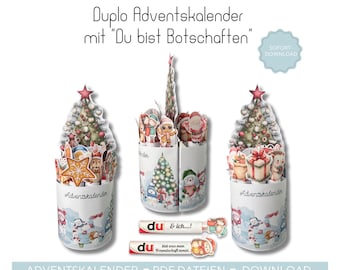 Duplo Advent Calendar Banners | DIY Christmas Advent Calendar | Duplo banners to print with 24 sayings and 24 blank templates