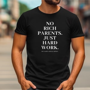 File plotter, No Rich Parents Just Hard Work, file plotter per uomo, t-shirt, felpa con cappuccio, giacca, file di download digitale, SVG,
