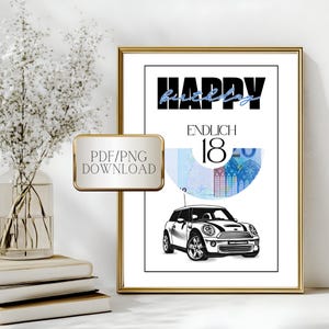 Cash gift in a picture frame, cash gift for 18th birthday, digital wish fulfiller, last minute gift, DIY cash gift,