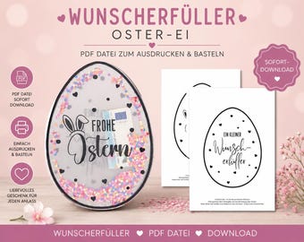 Easter Wish Granter PDF Craft File, Money Gift, Money Packaging, Gift Packaging for Banknotes, Easter Wish Granter, Easter Egg